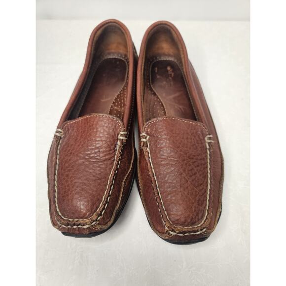 LL.L. Bean 0FXL5 Shoes Brown Leather Penny Loafers Men's 8M Slip-on Shoes - Picture 2 of 8